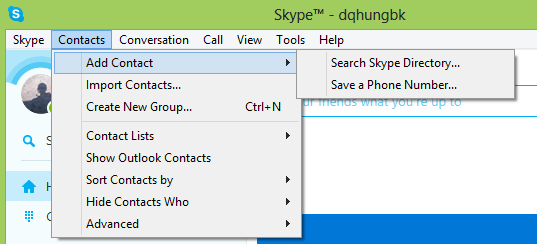 thêm bạn bè skype
