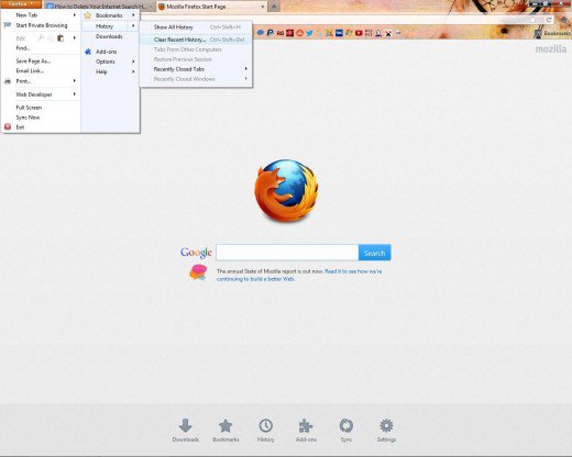 Thanh toán bù trừ lịch sử gần đây của bạn trong Firefox là một quá trình nhanh chóng và đơn giản thông qua trình đơn Firefox.