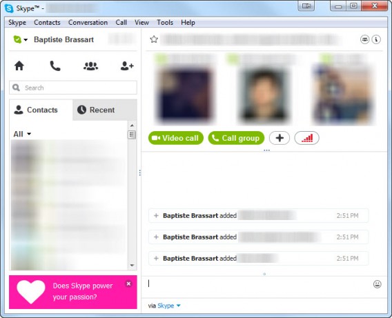 Call the group - Skype