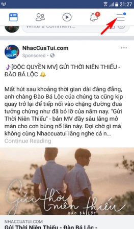 chuyển Tiếng Anh sang Tiếng Việt trên facebook trong Android
