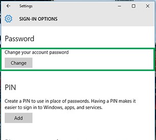 Thay đổi mật khẩu tài khoản Windows 10