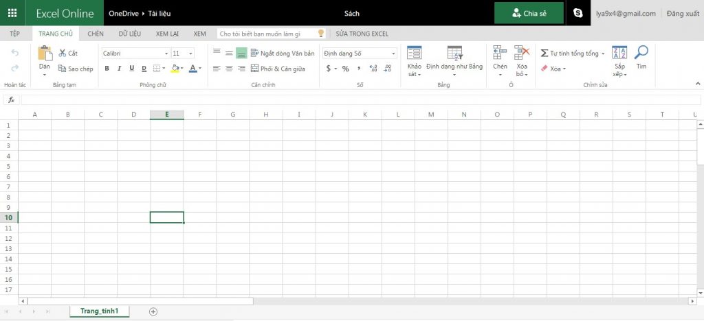 Tải ứng dụng Excel online - ứng dụng văn phòng trực tuyến