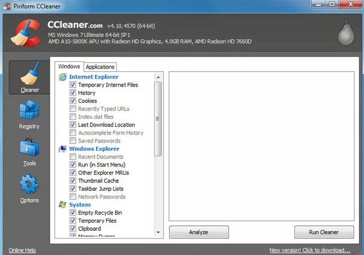Hướng dẫn sử dụng phần mềm CCleaner hiệu quả