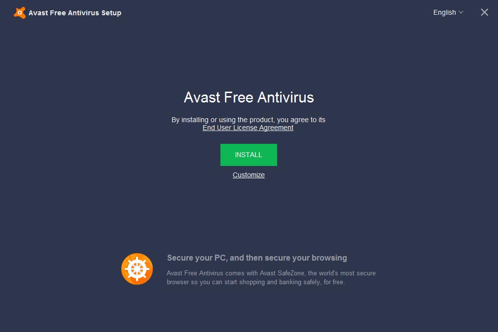 Cài đặt Avast Free Antivirus 2018 - Chọn kiểu cài đặt