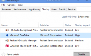 Tắt onedrive trong Windows 10