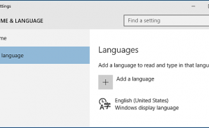 Thay đổi ngôn ngữ hiển thị trong Windows 10