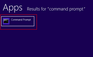 Bật Command Prompt trên máy tính Windows 8