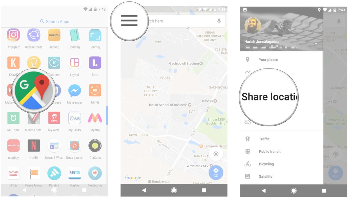 Cách chia sẻ vị trí của bạn trong Google Maps - Android