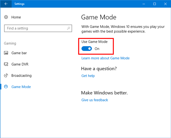Cách kích hoạt và sử dụng Chế độ Game trong Windows 10