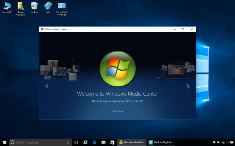 Kích hoạt Media Center trong Windows 10