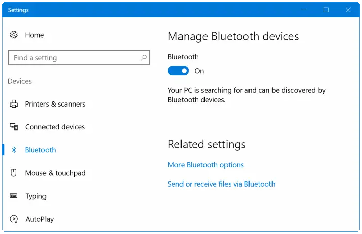Ghép nối iphone với Windows 10 qua Bluetooth (01)