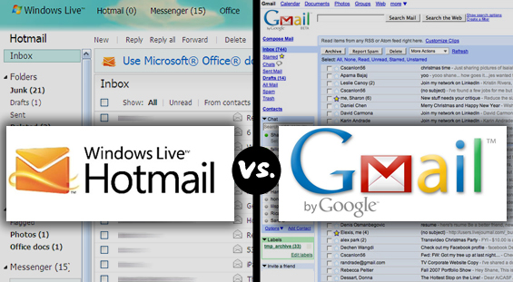 So sánh Gmail và Hotmail: Tại sao Hotmail thì tốt hơn Gmail