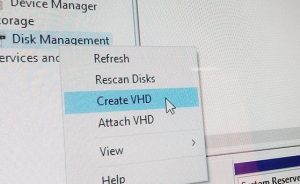 Tạo VHD (Virtual Hard Disk) trong Windows