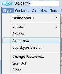 Cài đặt tài khoản Skype