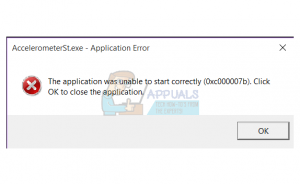 Lỗi AccelerometerSt.exe (0xc00007b) trên Windows 10