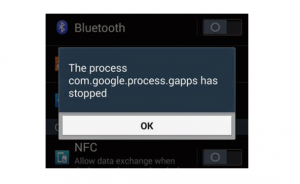 Sửa lỗi trên Android "com.google.process gapps has stopped"
