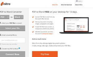 Sử dụng Nitro PDF to Word Converter
