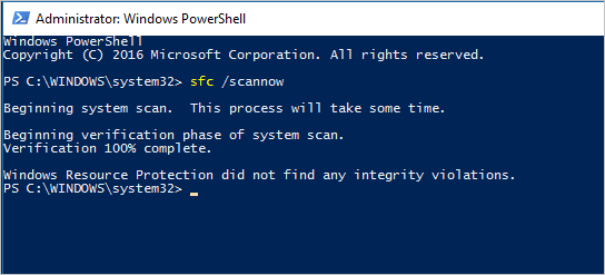Không có vấn đề với quét SFC trong Windows 10