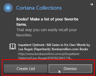 Làm thế nào để Tạo bộ sưu tập trong Cortana Windows 10 Hình ảnh 3