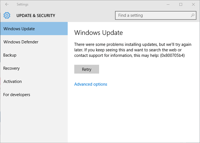 0x800f0922 windows 10 update