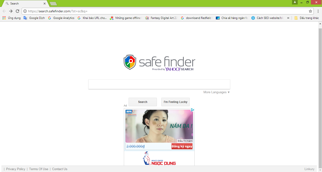 Hướng dẫn Xóa, gỡ bỏ SafeFinder & Search.SafeFinder.com trên trình duyệt