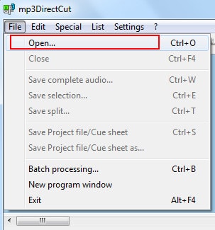 Cách cắt file âm thanh trên MP3DirectCut