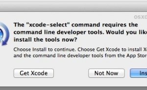 Xác nhận cài đặt các công cụ dòng lệnh trên Mac OS X