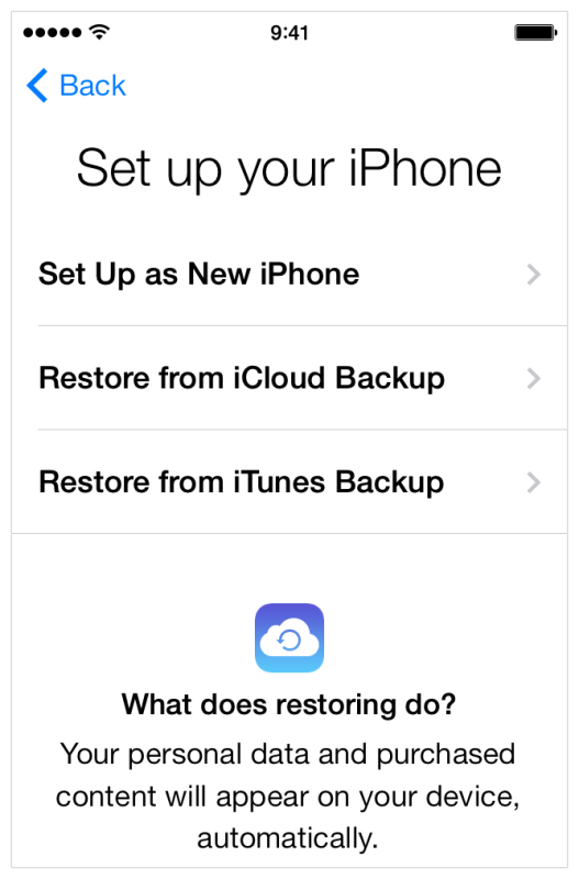 Khôi phục iPhone từ bản sao lưu iCloud hoặc iTunes