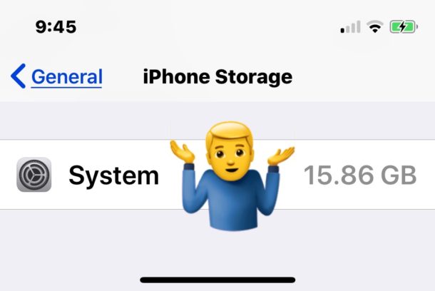 Dung lượng lưu trữ hệ thống lớn iOS