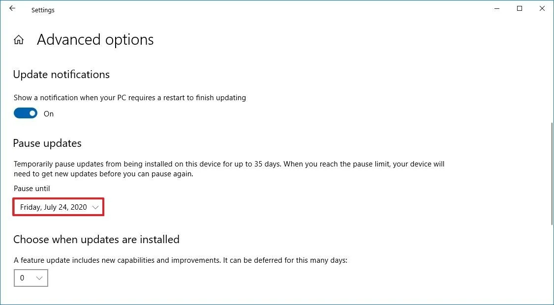 tat windows 10 update 35 ngay