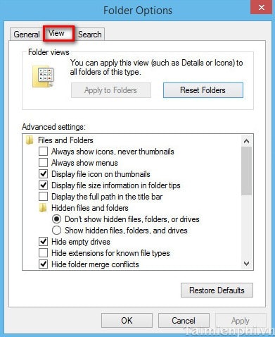 Cách hiện File, Folder bị ẩn trên Windows
