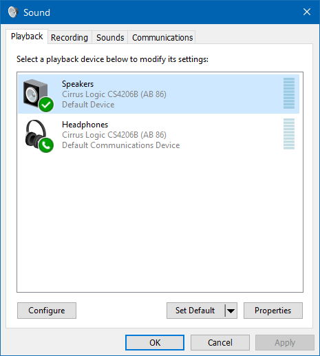 Sử dụng loa và tai nghe đồng thời trong Windows 10 step3