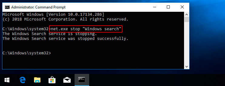 Lỗi disk 100% có thể do windows search