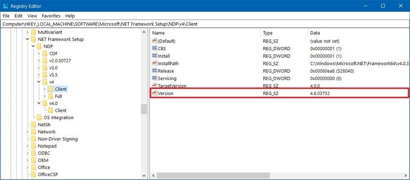 How to check the net framework on win 10 is the easiest